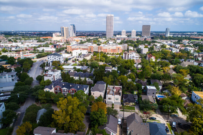 ariel view of Montrose Texas